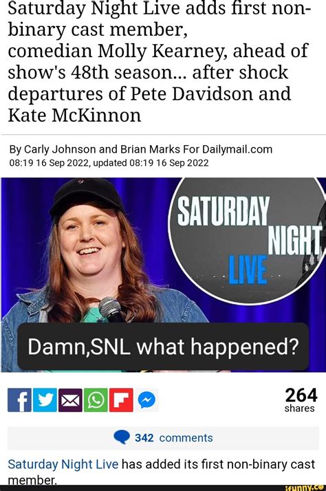 Saturday Night Live adds first non- binary cast member, comedian Molly ...