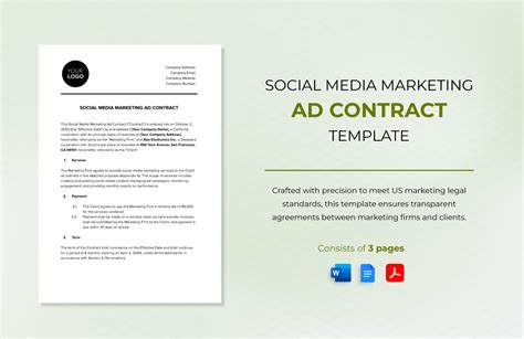 Free Social Media Contract Templates, Editable and Printable