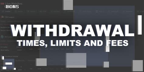 Bons Withdrawal › Methods, Terms, Limits and Commissions