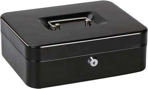 Buy Jssmst Locking Small Steel Cash Box without Money Tray,Lock Box ...