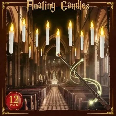 Magical Floating Candles with Wand Remote