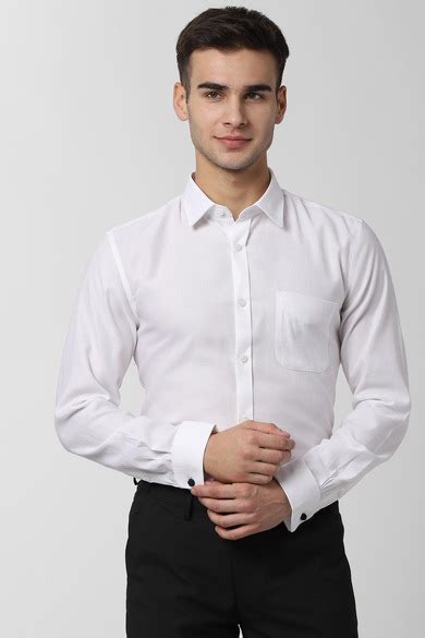 Buy Men White Slim Fit Formal Full Sleeves Formal Shirt Online - 473033 ...
