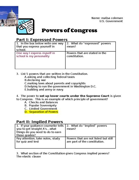 Implied Powers Examples