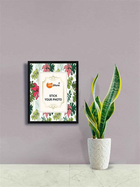 999STORE habicus Pink Flower With Leaf Photo Frame for living room wall ...