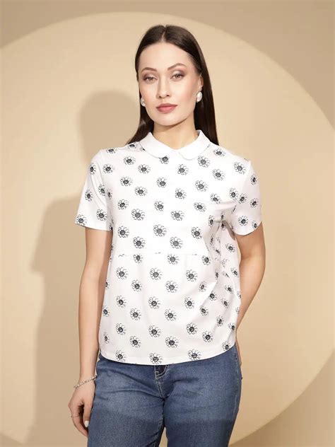 White Cotton Blend Loose Top – Global Republic