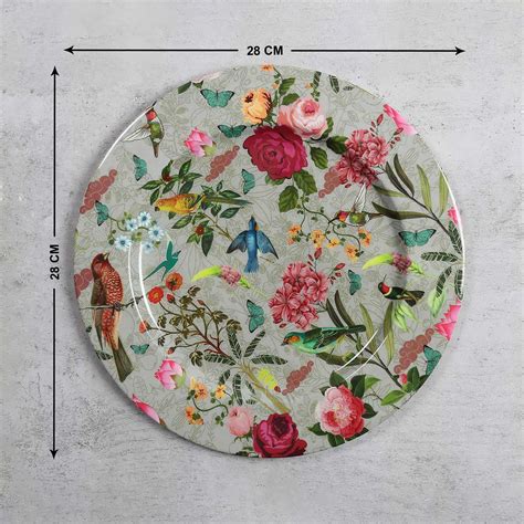 Buy INDIA CIRCUS Grey Printed Metal Decor Plate from India Circus at ...