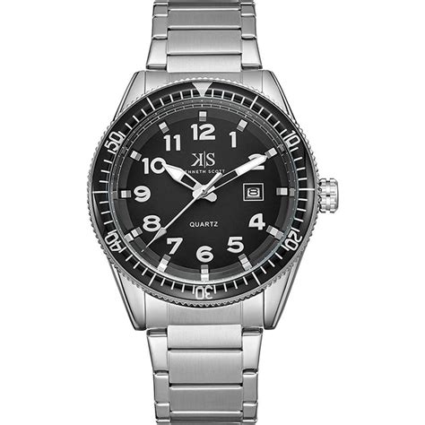 Buy Kenneth Scott Men Black Dial Analog Watch - K23028-SBSB (M) Online