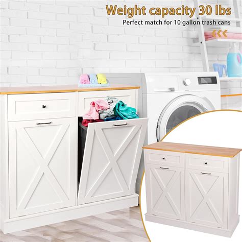 Buy Double Tilt Out Trash Can Cabinet,Farmhouse Style Kitchen Trash ...