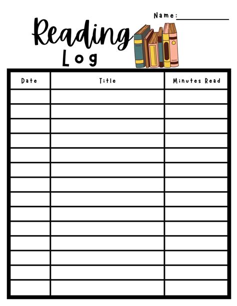 Reading Logs Printable | FREE Printable HQ