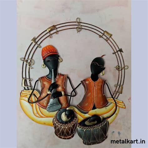 Metallic Sangeetshaala Wall Art (26 x 24 Inches) - Punam Metalcrafts