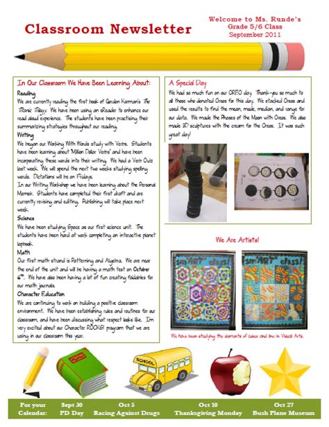 Image result for Classroom Newsletter