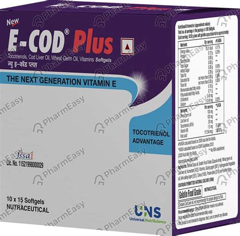 Buy NEW ECOD PLUS STRIP OF 15 SOFTGEL CAPSULES (UNIVERSAL) Online & Get ...