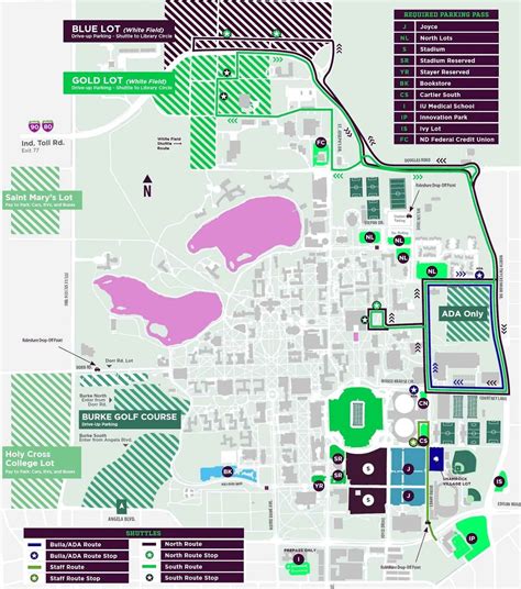 Notre Dame Stadium Map