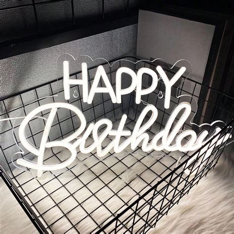 Happy Birthday Neon Sign, Happy Birthday Led Sign For Backdrop Party ...