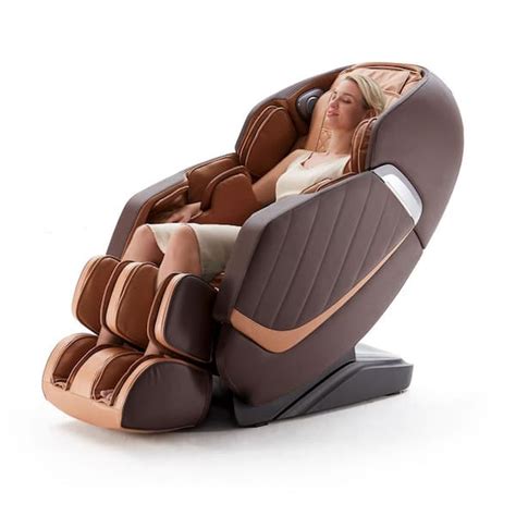 Buy Brown PVC Zero Gravity Extra Long SL Rail Airbag Massage Chairs ...