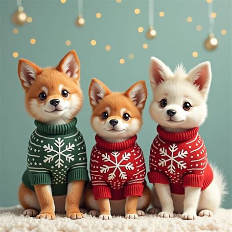 Cute Animals in Holiday Sweaters | Stable Diffusion Online