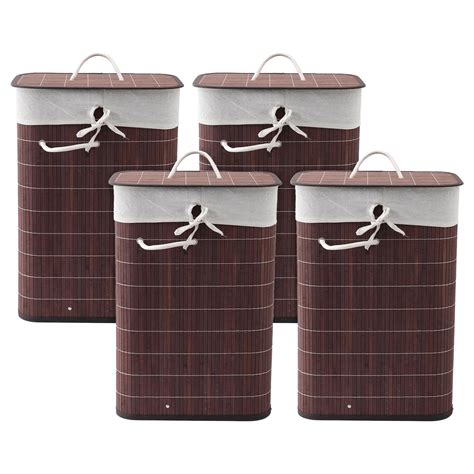 Kuber Industries Laundry Basket | Bamboo Laundry Basket With Lid | Clo ...
