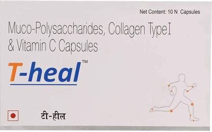 T-Heal Muco-Polysaccharides, Collagen Type 1 And Vitamin C Capsules ...