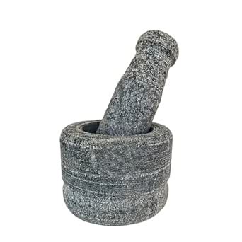 Buy Traditional Stone Mortar & Pestle Set for Spices | Khalbatta/Okhli ...