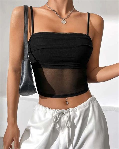 Y2K Sheer Cropped Summer Tube Top – Littlebox India