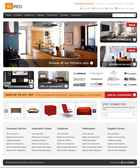 家居装饰网站设计PSD素材下载 - 站长素材