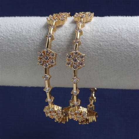 AD Diamond Look 7 Stone Bangles