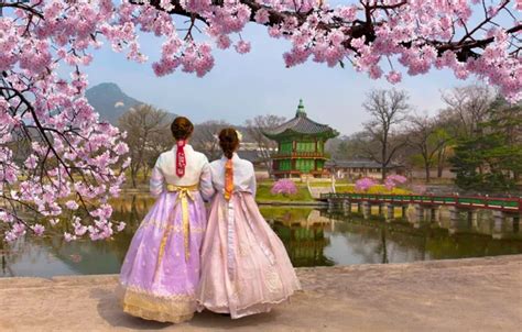 Wallpaper Girls, Bridge, Spring, South Korea, Seoul, Spring, Seoul ...