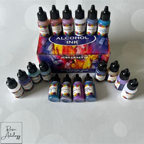 Alcohol ink set 18 Colors In One Set – Resin Artology