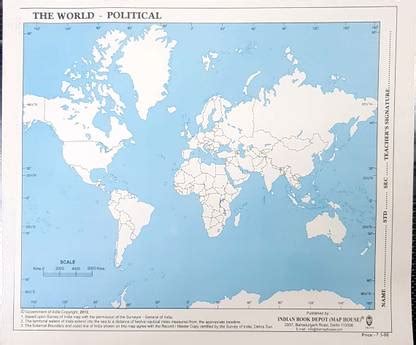 WORLD POLITICAL MAP (100Pcs) Paper Print - Maps posters in India - Buy ...