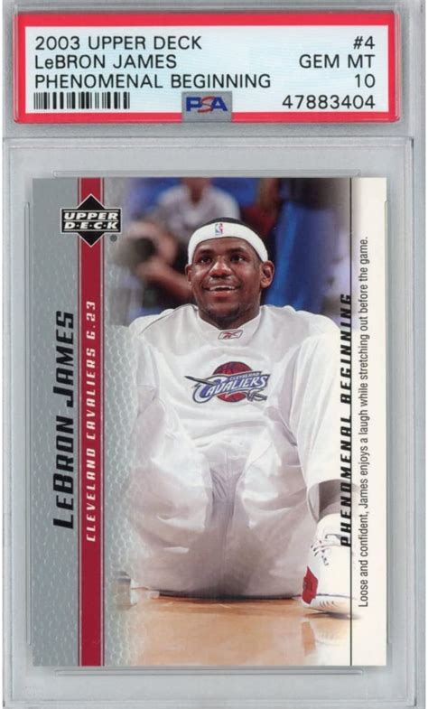Graded 2003-04 Upper Deck UD LeBron James #4 Phenomenal Beginning ...