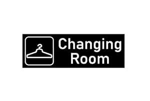 SIGN EVER Dress Changing Sign Stickers for Room Auditorium Shops Beauty ...