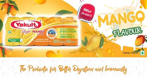 Yakult Probiotic Fermented Milk Drink, 65 ml (Pack of 5) Mango Flavor ...