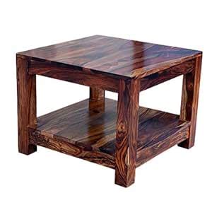 ABHISHEK WOODS Solid Sheesham Wood Center Coffee Table with Open Shelf ...