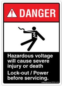 Safety Sign Store DANGER: Hazardous Voltage Emergency Sign Price in ...