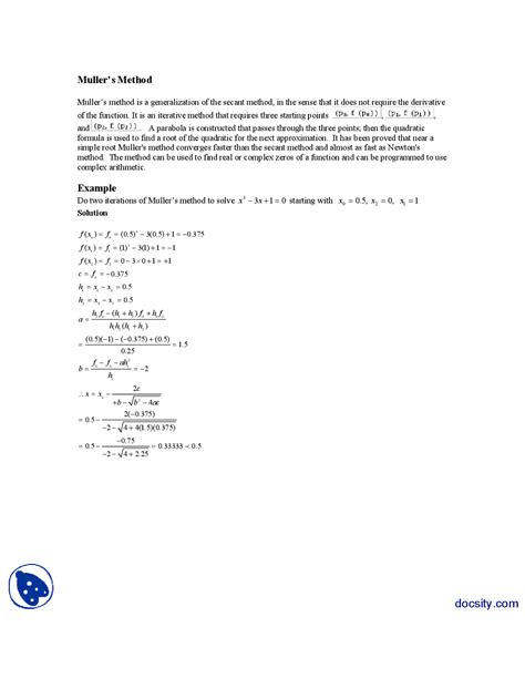 Image result for Muller Method Matlab Code GitHub