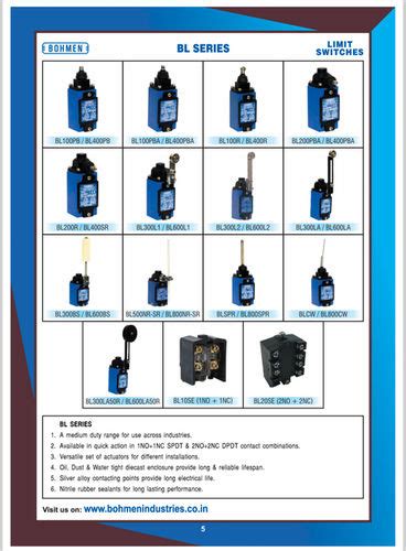 COMMON TYPES OF LIMIT SWITCHES Manufacturer, Supplier,Exporter