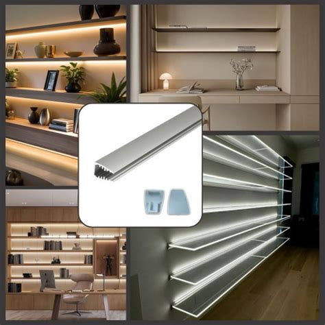 ABAJ ABAJ Lighting Aluminium LED 1Meter 8mm Glass Profiles (21x17mm ...