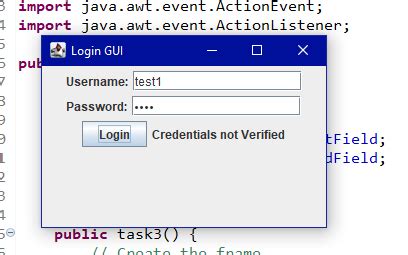 Image result for Java Code for an GUI