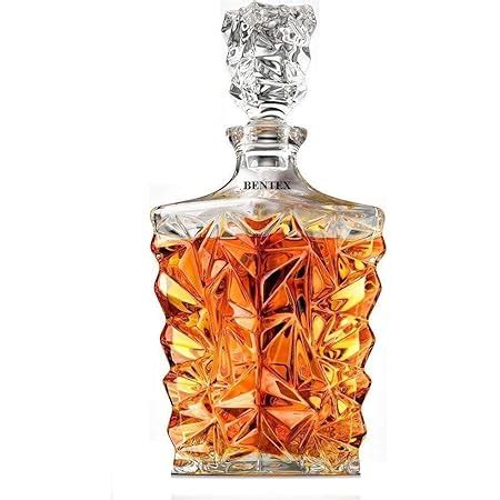 BENTEX LUXURY GLASSWARES Glass Whiskey Decanter, 700 ml - Decanter for ...