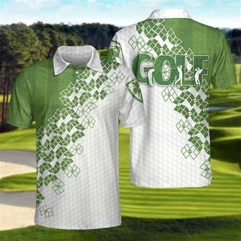 AIO Pride Elegant Golf In Green Golf Polo Shirt, White And Green Golf ...