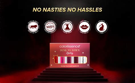 Buy Coloressence Dusk to Dawn Liquid Transferproof Lipstick Kit, Pack ...