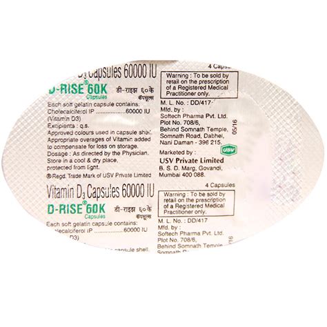 D-Rise 60K Capsule | Uses, Side Effects, Price | Apollo Pharmacy