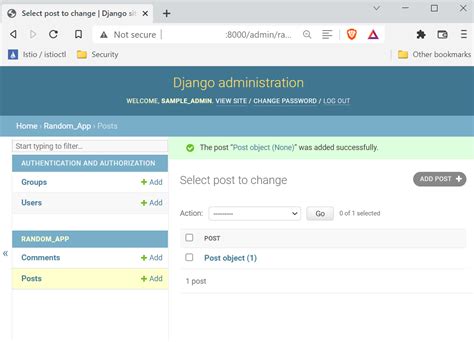 Django Example Web Application 的图像结果