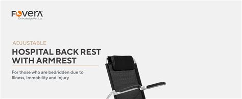 FOVERA Adjustable Hospital Back Support for Bed with Arm Rest, Back ...
