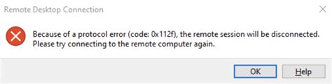 Image result for Remote Desktop Connection Protocol Error