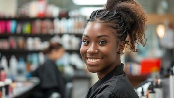 Cosmetology student learning techniques classroom | Premium AI ...