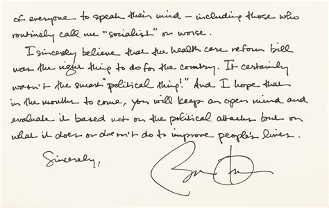 Barack Obama Rare Autograph Letter Signed as President on the