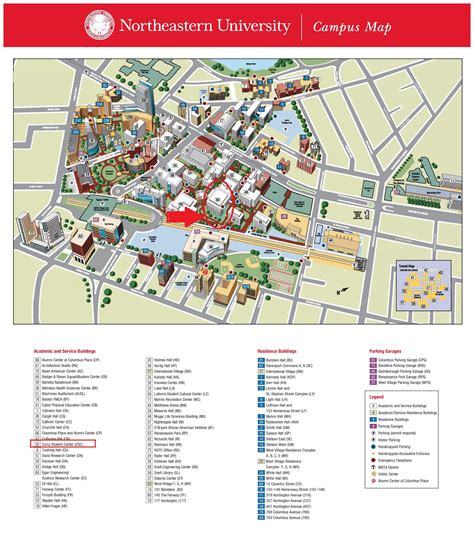 Northeastern University Campus Map