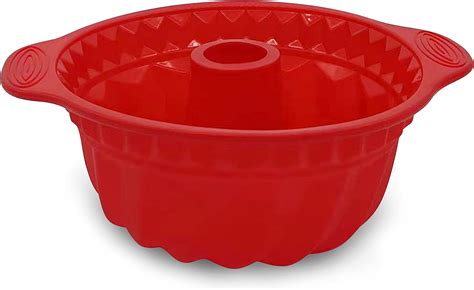Amazon.com: AILEHOPY Silicone Bundt Cake Pan - 8-10Inch Round Fluted ...