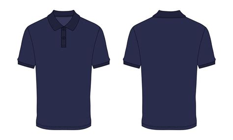 Navy Polo Shirt Template